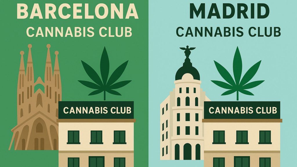 cannabis en Madrid vs. Barcelona